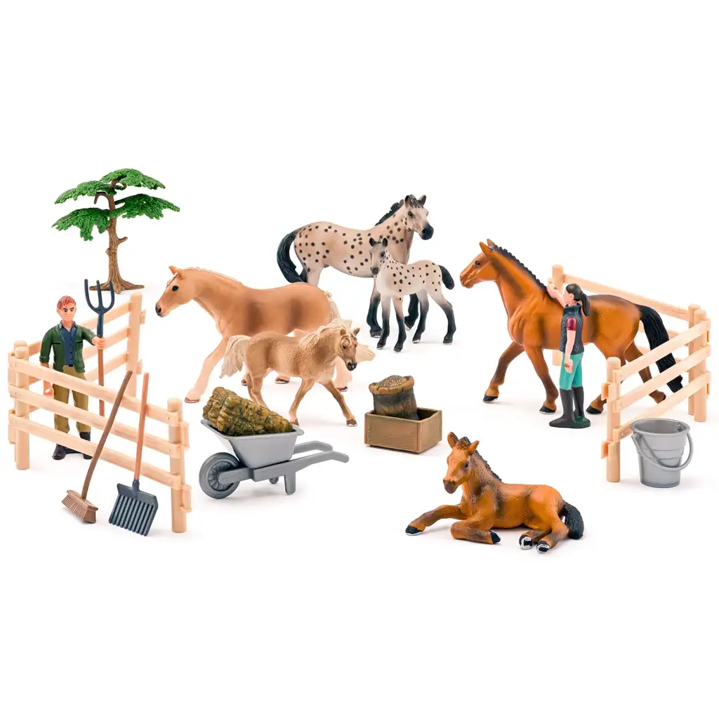 Faunica: 25db-os játékszett lovakkal - Woodyland kép 2