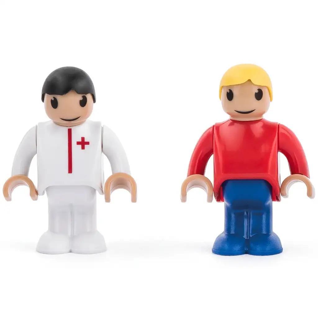 Mágneses mentőautó pótkocsival - Woodyland kép 3