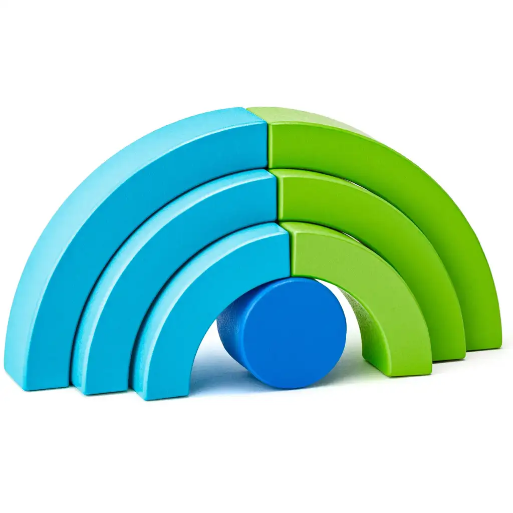 Szivárvány egyensúlyozó fa játék - Woodyland kép 3