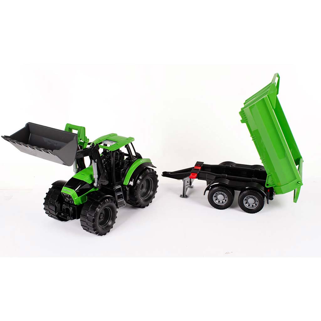 LENA: Worxx Deutz-Fahr Agrotron 7250 TTV traktor pótkocsival dobozban 74cm kép 3