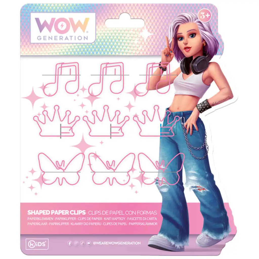 WOW Generation: Rózsaszín gémkapocs vidám formákkal többféle változatban kép 2