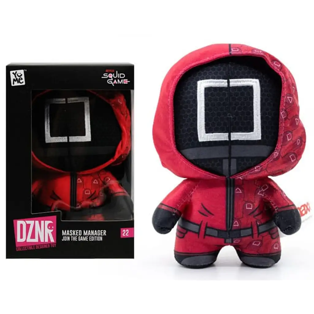 Squid Game DZNR Masked manager plüss figura Join the Game kiadás 18cm