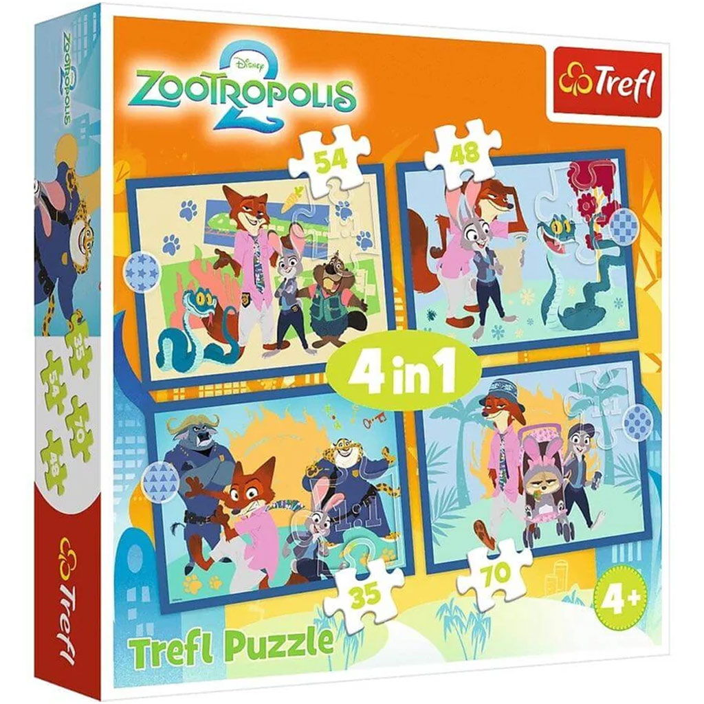 Zootropolis 2 - 4 az 1-ben 35-48-54-70db-os puzzle - Trefl