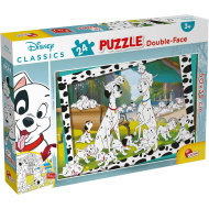 Disney 101 kiskutya 2 az 1-ben 24db-os puzzle és színező 50x35cm - Lisciani
