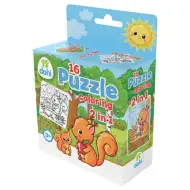 16 Darabos Színezős Puzzle 2 az 1-ben - Mókus