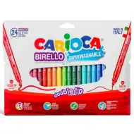 Színes filctoll szett kétféle fejjel 24 db-os - Carioca