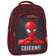Must: Pókember lekerekített ergonomikus iskolatáska, hátizsák 32x18x43cm