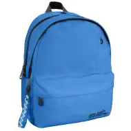 Must: Négyrekeszes lekerekített kék iskolatáska, hátizsák 32x19x42cm