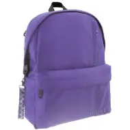 Must: Lekerekített lila négyrekeszes iskolatáska, hátizsák 32x17x42cm