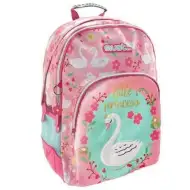 Must: Háromrekeszes hattyús iskolatáska, hátizsák 33x16x45cm
