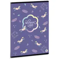 Ars Una: Wonderland Unicorn vonalas füzet A/5 40lapos