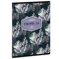 Ars Una: Floral Palm Leaf négyzethálós füzet A/5 40lapos