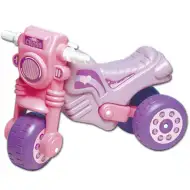 Lábbal hajtós rózsaszínű cross motor - D-Toys