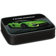 Ars Una: Zöld Lamborghini mintás többszintes tolltartó 15,5x22,5x4,5cm