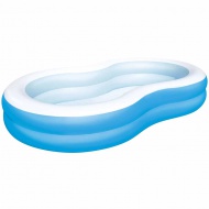 Bestway: Family Pool Lagoon családi ovális kétgyűrűs medence 262 x 157 x 46 cm