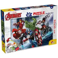 Bosszúállók: A hősök 2 az 1-ben 60db-os puzzle és színező 50x35cm - Lisciani