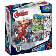 Luna: Bosszúállók 2 az 1-ben 150db-os 3D színezhető puzzle