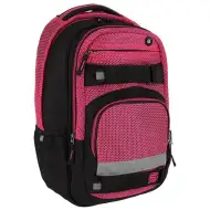 Spirit: Campus fekete és pink lekerekített iskolatáska, hátizsák 46x33x22cm