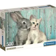 Cica és nyuszi barátsága HQC 500db-os Compact puzzle - Clementoni