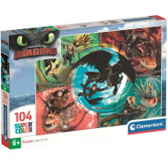 Így neveld a sárkányodat 104db-os Supercolor puzzle - Clementoni