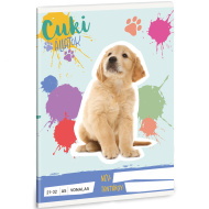 Ars Una: Cuki Állatok - Golden retriever vonalas füzet A/5 21-32