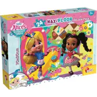 Disney Alice Csodaországban 2 az 1-ben maxi 24db-os puzzle és színező 70x50cm - Lisciani