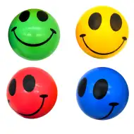 Smiley mintás gumilabda 23cm-es többféle színváltozatban