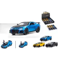 Pull Back Prémium hátrahúzható Camaro játékautó nyitható ajtókkal 1/24 többféle változatban 1db