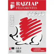 Ico: Süni félfamentes rajzlap A/4-es méretben 20 lap