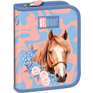 St.Right Romantic Horse lovas kihajtható tolltartó PC03 20,5x14x3,5cm