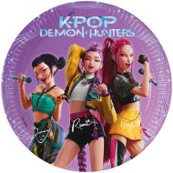 K-Pop Démonvadászok 8db-os papírtányér szett 20cm-es