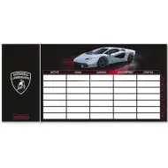 Ars Una: Lamborghini egylapos, kétoldalas órarend fekete színben