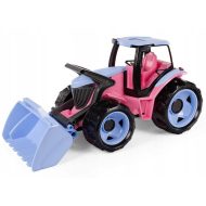 Lena: Óriás traktor homlokrakodóval rózsaszín színben 62 cm