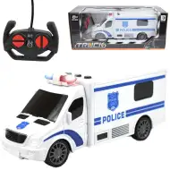 RC Távirányítós rendőr kisbusz fény és hang effektekkel 1/24-es méretarány 20cm