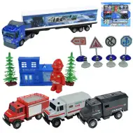 Die-Cast: Óriás rendvédelmi kisautó szett kiegészítőkkel