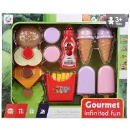 Gourmet hamburgeres élelmiszer játékszett jégkrémmel