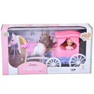 Álom hintó szett lóval és 7,5cm-es babával pink színben