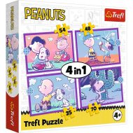 Peanuts Snoopy kutya napja 4 az 1-ben puzzle 35-48-54-70db-os - Trefl