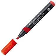 Faber-Castell: Permanent Marker piros alkoholos filctoll vágott heggyel