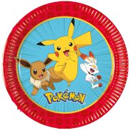 Pokémon 8db-os papírtányér szett 20cm-es