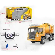 RC Betonkeverős mixer távirányítós teherautó fényekkel 1/18