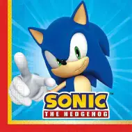 Sonic a sündisznó papírszalvéta szett – 2 rétegű, 33x33 cm, 20db