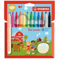 Stabilo: Trio Jumbo 12db-os színes rostirón szett