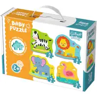 Szafari állatok bébi puzzle szett - Trefl