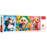 Kutya divatbemutató panoráma puzzle  500db-os - Trefl