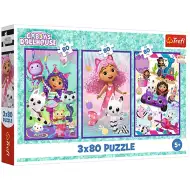 Gabi babaháza színes napok 3x80db-os puzzle - Trefl