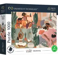 Yoga, Cats, Coffee Helló reggel 1000 db-os UFT puzzle - Trefl