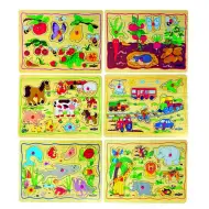 Fa puzzle fogást segítő szegeccsel ellátva - Woodyland